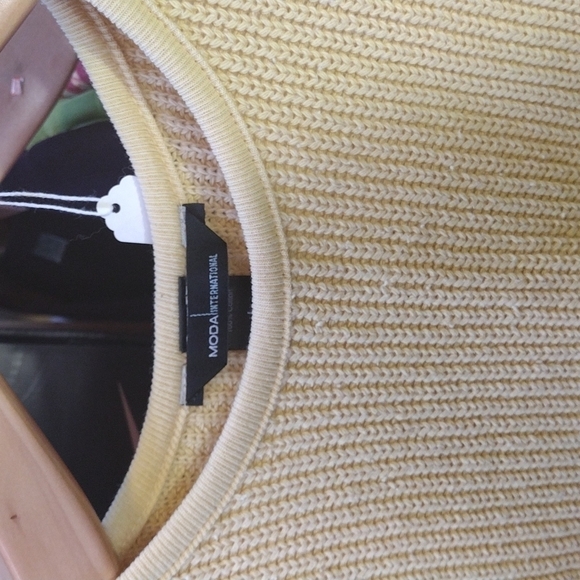 VINTAGE knit tank top large yellow - Picture 1 of 4